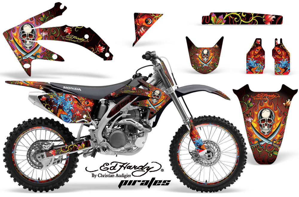 Honda CRF450 05-08 Graphics Kit EH PIRATES-SILVER-np